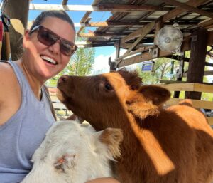 angie with cinn and buddy 2024